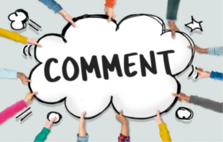 Bildungsberatung Comment Sprechblase Motivbild: Gedächtnisblase mit Schriftzug "COMMENT" (dt:Kommentar)